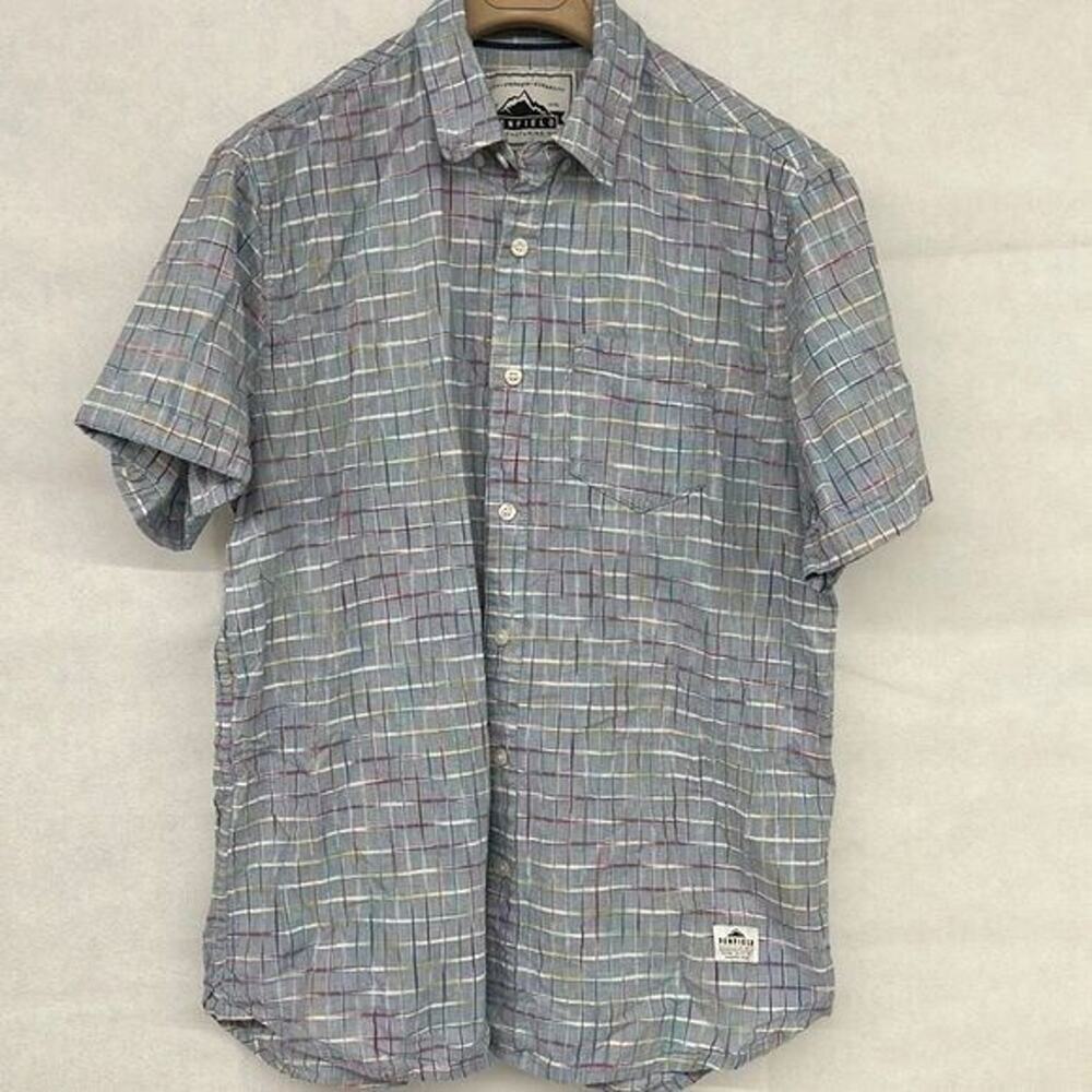 penfield Short Sleeve plaid Multi Color Blue Pocket Sz Medium M Classic Fit